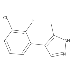 4-(3-chloro-2-fluorophenyl)-3-methyl-1H-pyrazole结构式