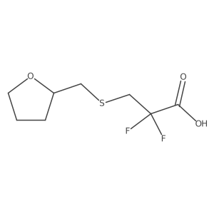 2,2-Difluoro-3-{[(oxolan-2-yl)methyl]sulfanyl}propanoic acid Structure