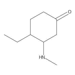 4-Ethyl-3-(methylamino)cyclohexan-1-one结构式