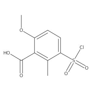 3-(Chlorosulfonyl)-6-methoxy-2-methylbenzoic acid Structure
