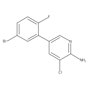 5-(5-Bromo-2-fluorophenyl)-3-chloropyridin-2-amine结构式
