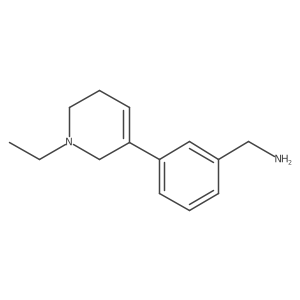 [3-(1-Ethyl-1,2,5,6-tetrahydropyridin-3-yl)phenyl]methanamine结构式