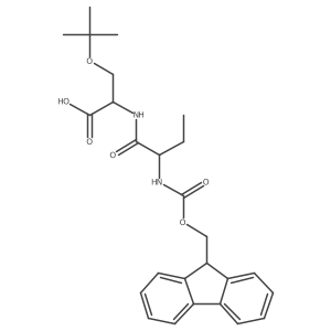 (2S)-3-(tert-butoxy)-2-[(2S)-2-({[(9H-fluoren-9-yl)methoxy]carbonyl}amino)butanamido]propanoic acid结构式