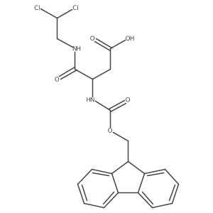 3-[(2,2-dichloroethyl)carbamoyl]-3-({[(9H-fluoren-9-yl)methoxy]carbonyl}amino)propanoic acid结构式