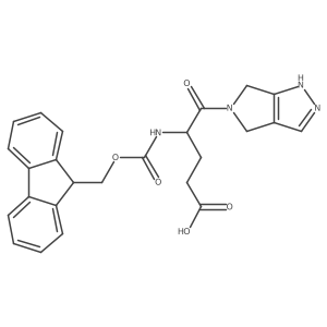 4-({[(9H-fluoren-9-yl)methoxy]carbonyl}amino)-5-oxo-5-{2H,4H,5H,6H-pyrrolo[3,4-c]pyrazol-5-yl}pentanoic acid结构式