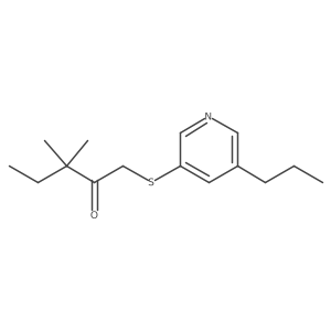 3,3-Dimethyl-1-[(5-propylpyridin-3-yl)sulfanyl]pentan-2-one Structure
