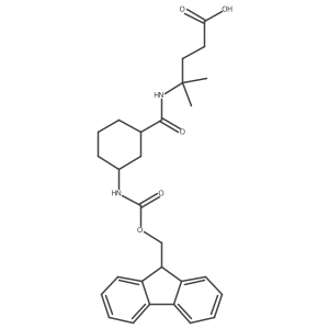 4-{[3-({[(9H-fluoren-9-yl)methoxy]carbonyl}amino)cyclohexyl]formamido}-4-methylpentanoic acid结构式