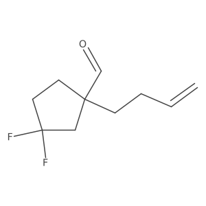 1-(But-3-en-1-yl)-3,3-difluorocyclopentane-1-carbaldehyde Structure