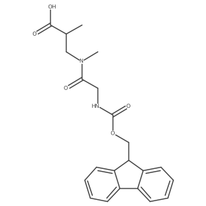 3-[2-({[(9H-fluoren-9-yl)methoxy]carbonyl}amino)-N-methylacetamido]-2-methylpropanoic acid Structure
