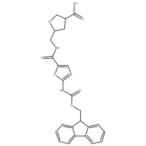 5-({[2-({[(9H-fluoren-9-yl)methoxy]carbonyl}amino)-1,3-thiazol-5-yl]formamido}methyl)oxolane-3-carboxylic acid Structure