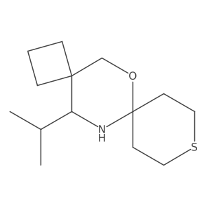 14-(Propan-2-yl)-6-oxa-10-thia-13-azadispiro[3.2.5^{7}.2^{4}]tetradecane结构式