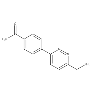 4-[6-(Aminomethyl)pyridazin-3-yl]benzamide结构式