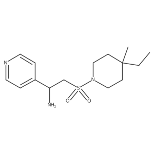 2-[(4-Ethyl-4-methylpiperidin-1-yl)sulfonyl]-1-(pyridin-4-yl)ethan-1-amine结构式