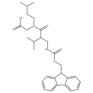 2-{N-[2-(dimethylamino)ethyl]-2-[({[(9H-fluoren-9-yl)methoxy]carbonyl}amino)methyl]-3-methylbutanamido}acetic acid结构式