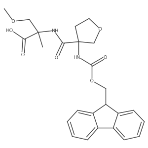 2-{[3-({[(9H-fluoren-9-yl)methoxy]carbonyl}amino)oxolan-3-yl]formamido}-3-methoxy-2-methylpropanoic acid Structure