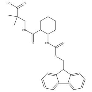 3-{[2-({[(9H-fluoren-9-yl)methoxy]carbonyl}amino)cyclohexyl]formamido}-2,2-dimethylpropanoic acid结构式