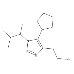 2-[5-cyclopentyl-1-(3-methylbutan-2-yl)-1H-1,2,3-triazol-4-yl]ethan-1-amine结构式