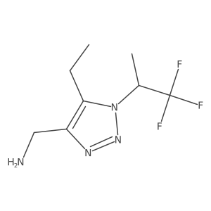 [5-ethyl-1-(1,1,1-trifluoropropan-2-yl)-1H-1,2,3-triazol-4-yl]methanamine结构式