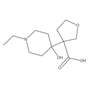 3-(1-Ethyl-4-hydroxypiperidin-4-yl)oxolane-3-carboxylic acid结构式