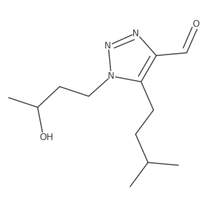 1-(3-hydroxybutyl)-5-(3-methylbutyl)-1H-1,2,3-triazole-4-carbaldehyde结构式