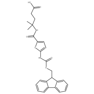 4-{[2-({[(9H-fluoren-9-yl)methoxy]carbonyl}amino)-1,3-thiazol-5-yl]formamido}-4-methylpentanoic acid Structure