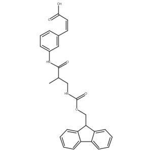 3-{3-[3-({[(9H-fluoren-9-yl)methoxy]carbonyl}amino)-2-methylpropanamido]phenyl}prop-2-enoic acid Structure