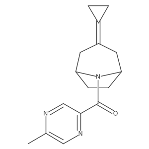 3-Cyclopropylidene-8-(5-methylpyrazine-2-carbonyl)-8-azabicyclo[3.2.1]octane Structure