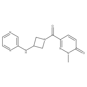 2-methyl-6-[3-(pyrazin-2-ylamino)azetidine-1-carbonyl]pyridazin-3-one Structure