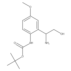 tert-butyl N-{2-[(1R)-1-amino-2-hydroxyethyl]-4-methoxyphenyl}carbamate Structure