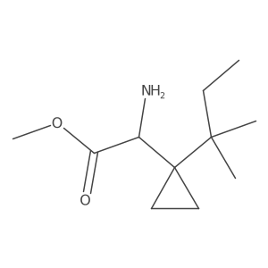 Methyl 2-amino-2-[1-(2-methylbutan-2-yl)cyclopropyl]acetate结构式