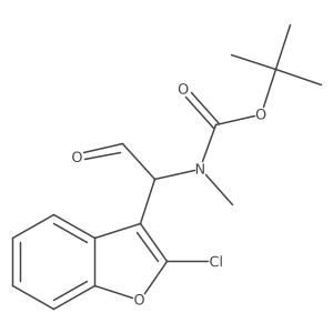 tert-butyl N-[1-(2-chloro-1-benzofuran-3-yl)-2-oxoethyl]-N-methylcarbamate结构式