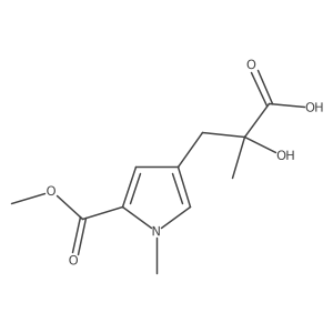 2-hydroxy-3-[5-(methoxycarbonyl)-1-methyl-1H-pyrrol-3-yl]-2-methylpropanoic acid结构式