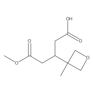 5-Methoxy-3-(3-methyloxetan-3-yl)-5-oxopentanoic acid结构式