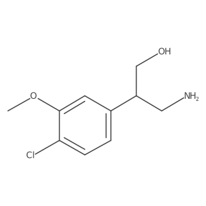 3-Amino-2-(4-chloro-3-methoxyphenyl)propan-1-ol结构式