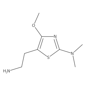 5-(2-aminoethyl)-4-methoxy-N,N-dimethyl-1,3-thiazol-2-amine结构式