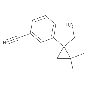 3-[1-(Aminomethyl)-2,2-dimethylcyclopropyl]benzonitrile Structure