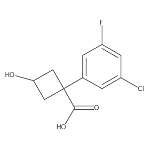 1-(3-Chloro-5-fluorophenyl)-3-hydroxycyclobutane-1-carboxylic acid Structure