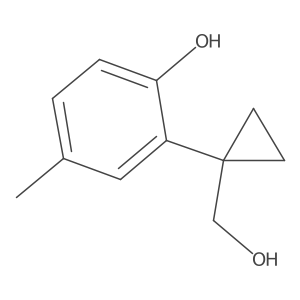2-[1-(Hydroxymethyl)cyclopropyl]-4-methylphenol结构式
