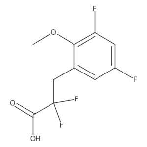 3-(3,5-Difluoro-2-methoxyphenyl)-2,2-difluoropropanoic acid结构式