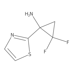 2,2-Difluoro-1-(1,3-thiazol-2-yl)cyclopropan-1-amine结构式