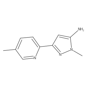 1-methyl-3-(5-methylpyridin-2-yl)-1H-pyrazol-5-amine结构式