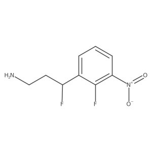 3-Fluoro-3-(2-fluoro-3-nitrophenyl)propan-1-amine Structure