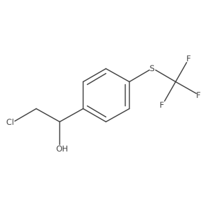 2-Chloro-1-{4-[(trifluoromethyl)sulfanyl]phenyl}ethan-1-ol Structure
