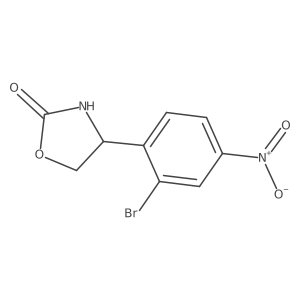 4-(2-Bromo-4-nitrophenyl)-1,3-oxazolidin-2-one结构式
