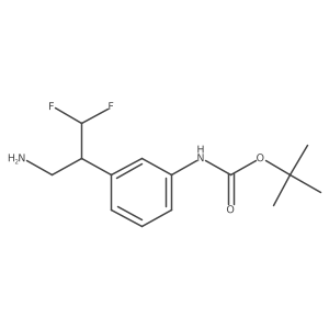 tert-butyl N-[3-(3-amino-1,1-difluoropropan-2-yl)phenyl]carbamate Structure