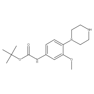 tert-butyl N-[3-methoxy-4-(piperazin-1-yl)phenyl]carbamate结构式