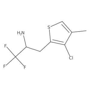 3-(3-Chloro-4-methylthiophen-2-yl)-1,1,1-trifluoropropan-2-amine Structure
