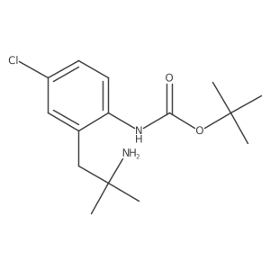 tert-butyl N-[2-(2-amino-2-methylpropyl)-4-chlorophenyl]carbamate Structure