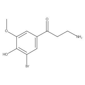 3-Amino-1-(3-bromo-4-hydroxy-5-methoxyphenyl)propan-1-one结构式