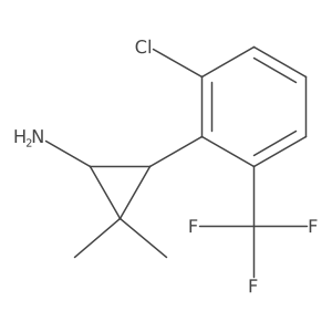 3-[2-Chloro-6-(trifluoromethyl)phenyl]-2,2-dimethylcyclopropan-1-amine结构式
